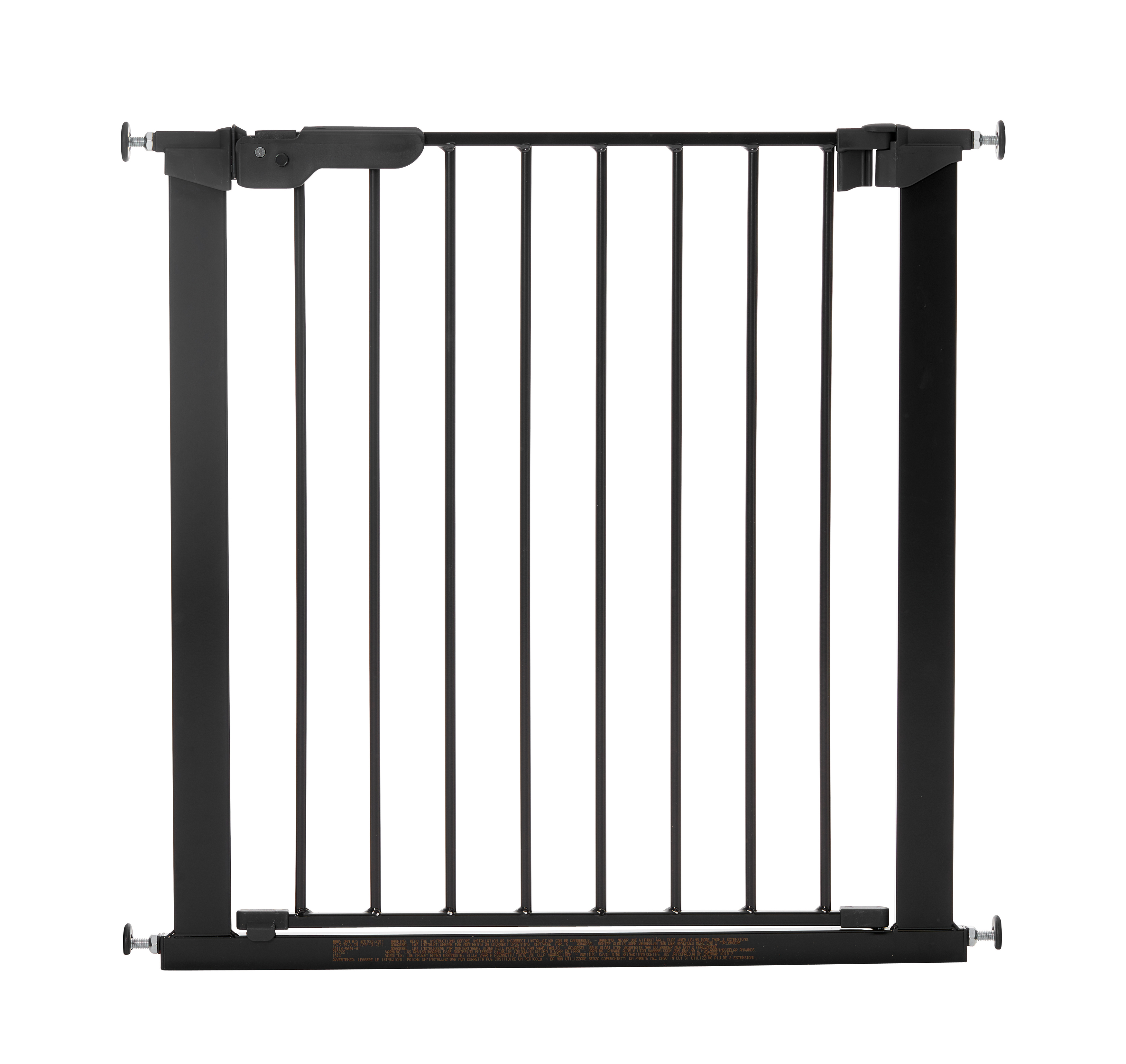 Black metal outlet pet gate