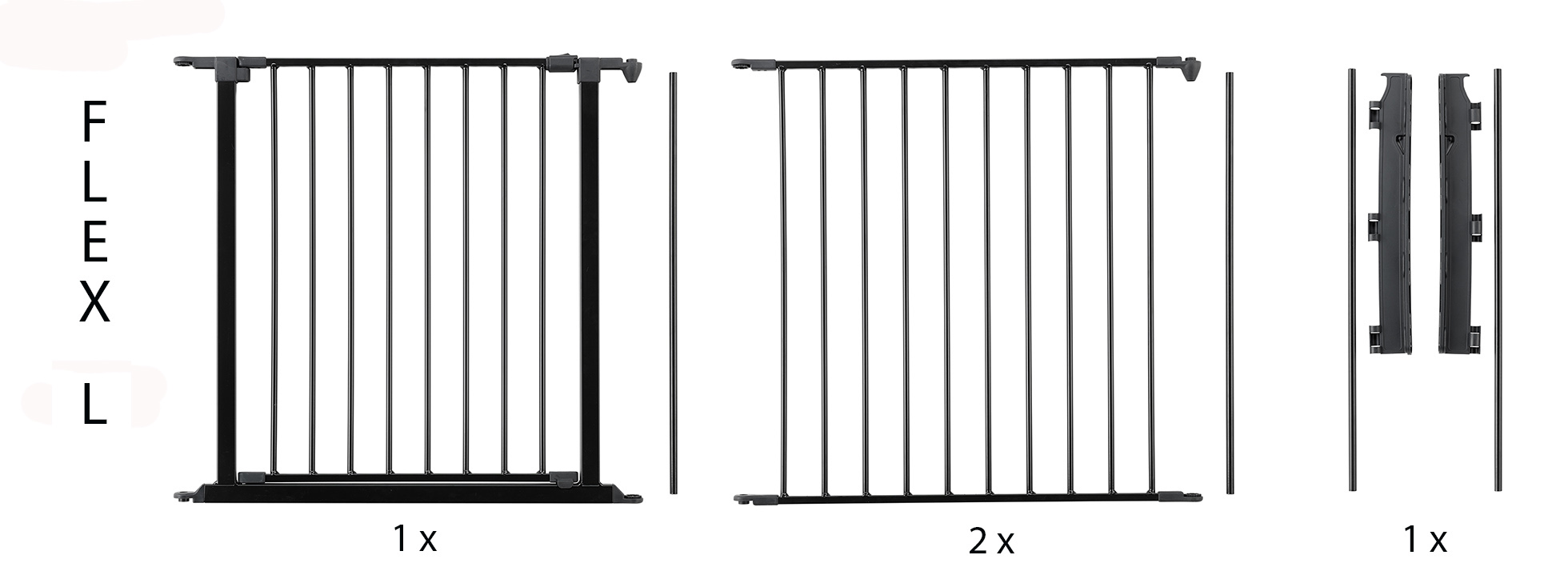 Barrière de sécurité modulable 3 sections 90cm à 223cm flex l