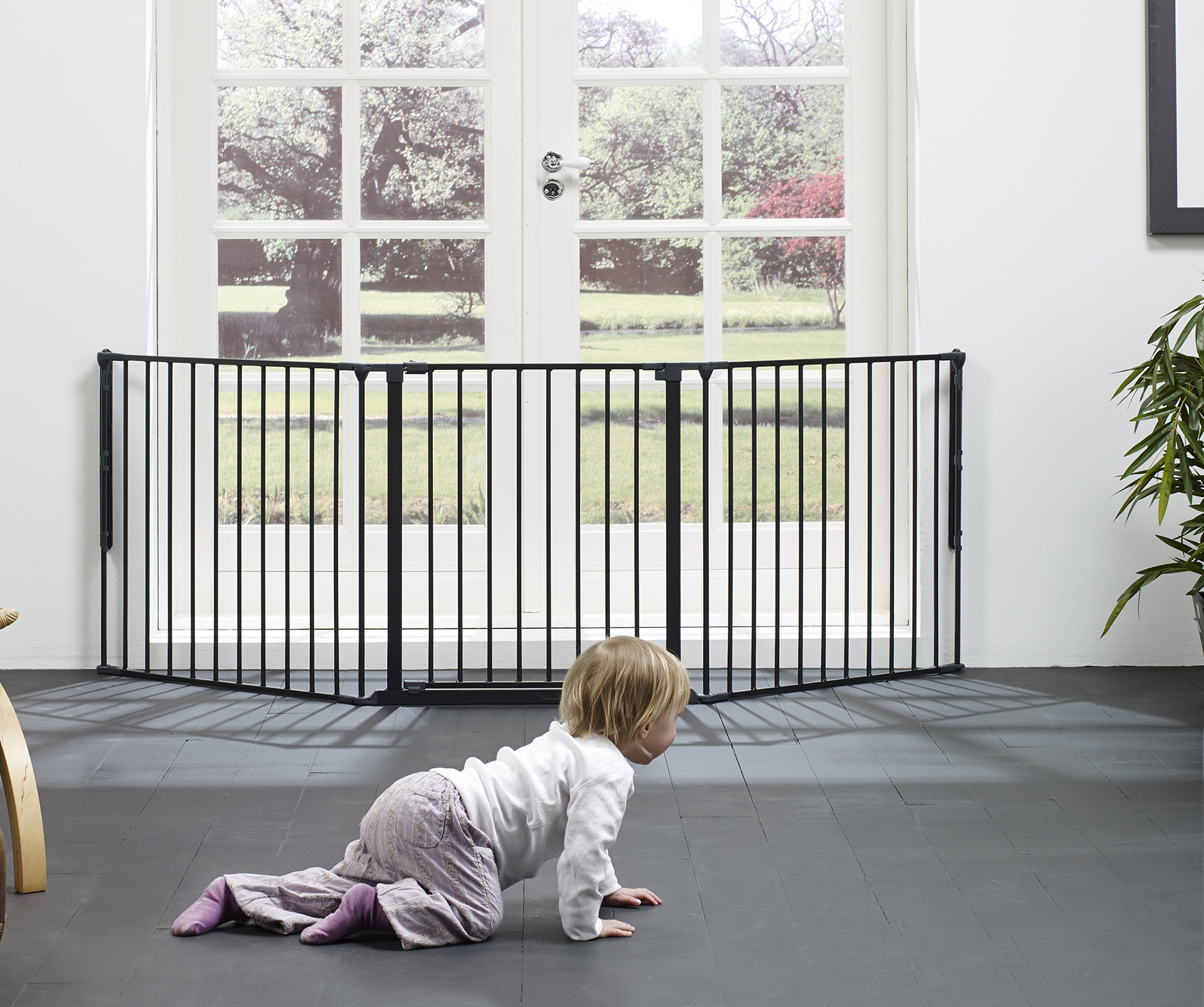 BabyDan Flex L Safety Gate, 223 cm/87", Black