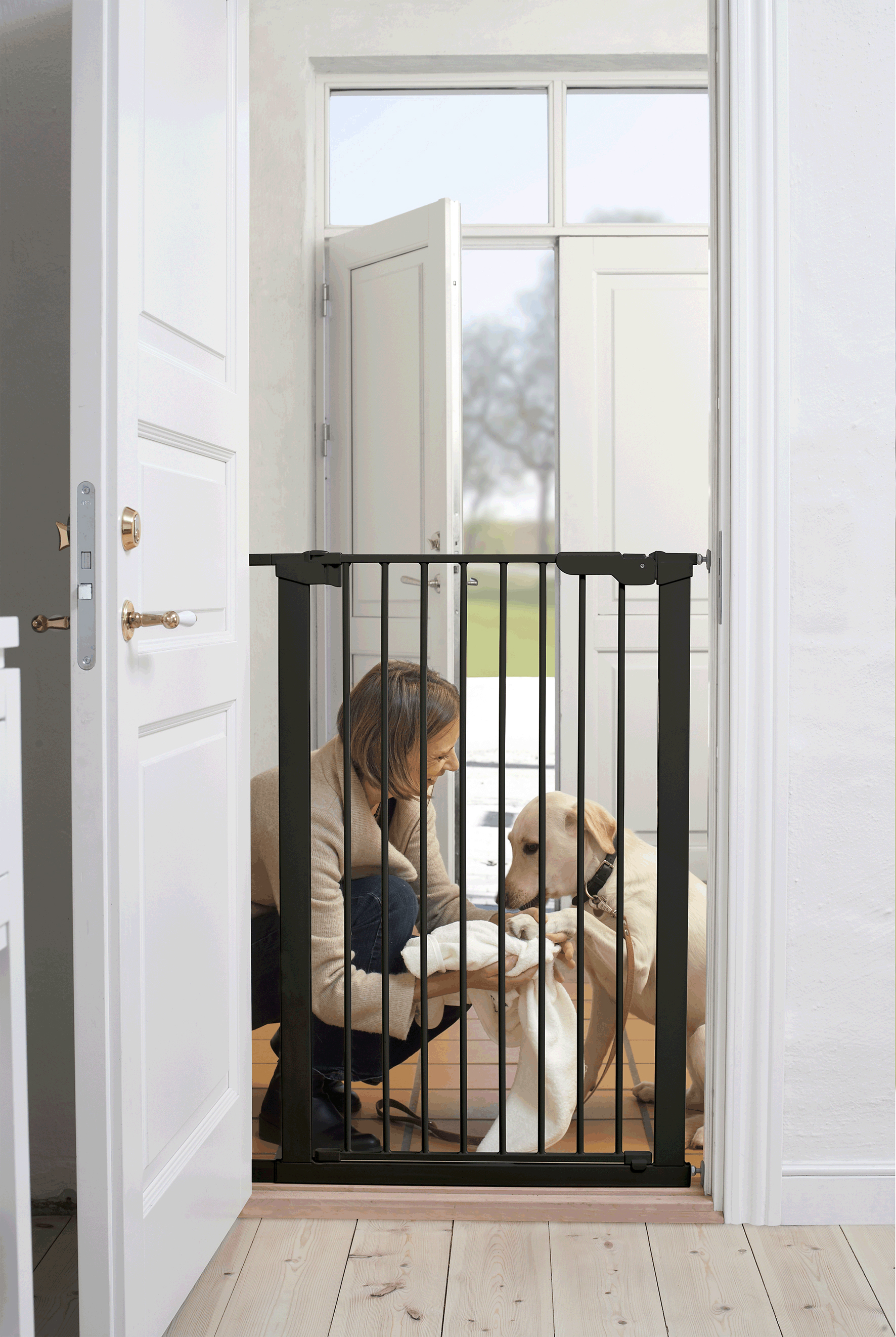 Pet Gate Dog Gate Extra Tall Black