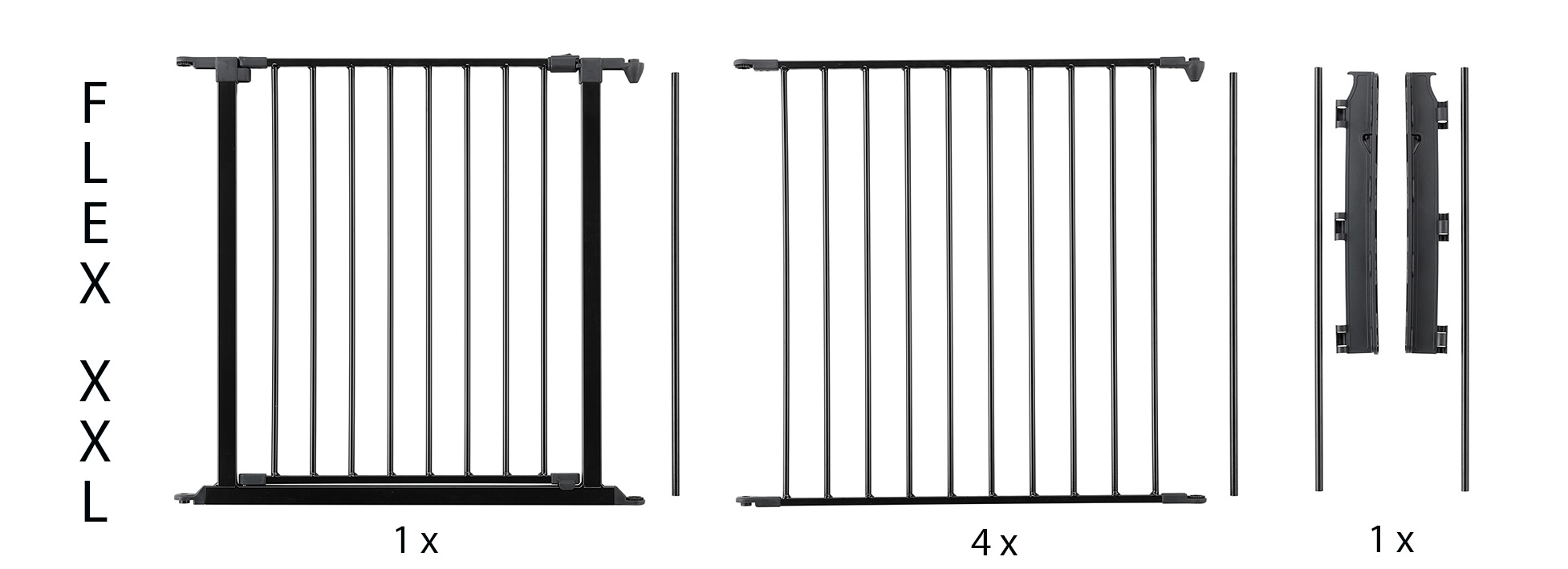 BabyDan Configure Flex XL Hearth Gate Black 90-278cm