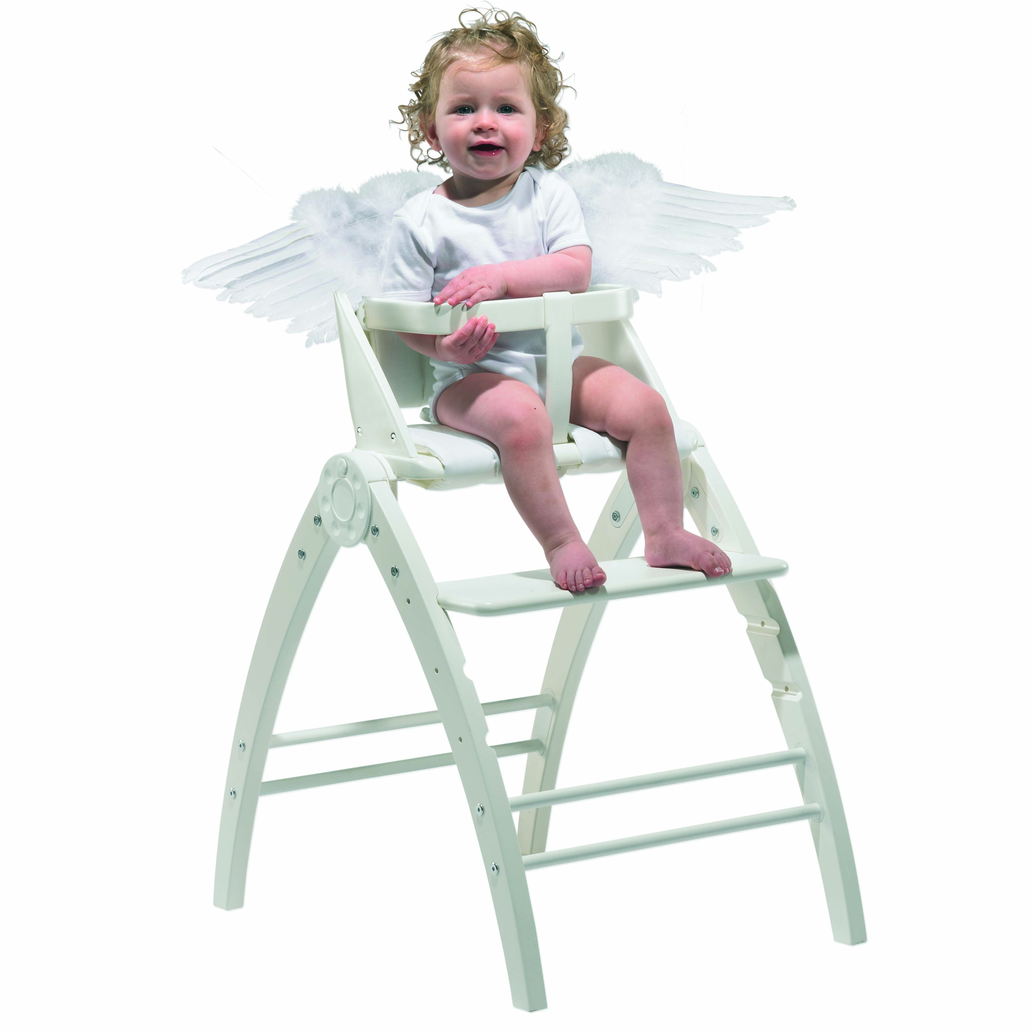 Angel Feast High Chair incl. chair cushion by BabyDan White